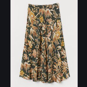 H&M Floral Circular Midi Skirt - NWT